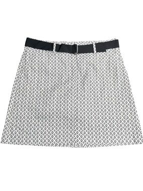 Izod Golf White/Charcoal Diamond Print Mini Golf Skirt Skort (4)